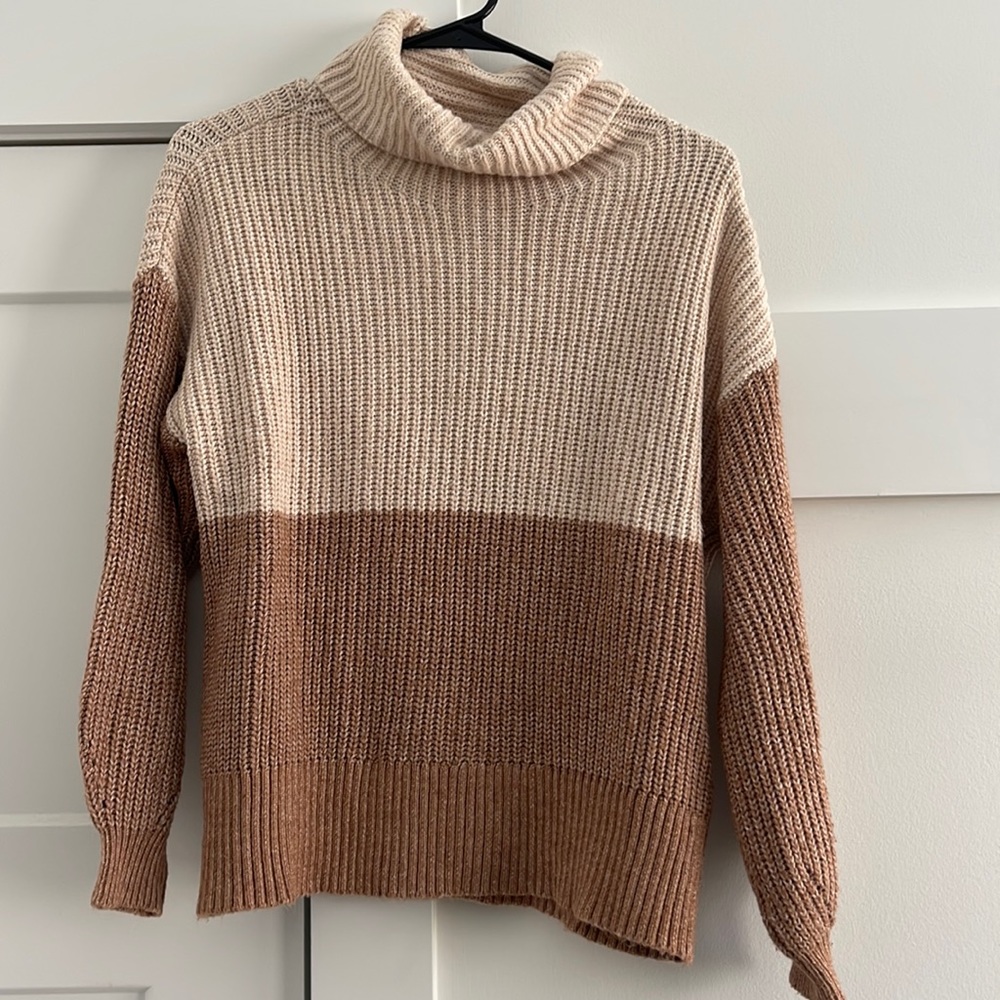 Tan American Eagle Turtleneck Sweater